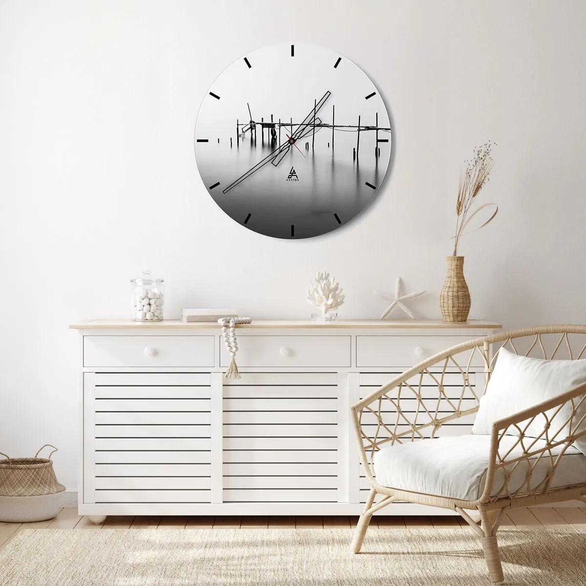 Wanduhr - Glasuhr - Was ist, wenn es keine Welt gibt? - 30x30 cm
