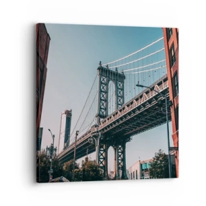 Bild auf Leinwand - Leinwandbild - Über den Wellen der Stadt - 30x30 cm