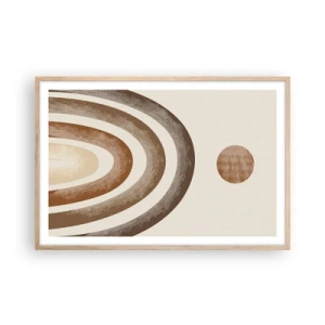 Poster in einem Rahmen aus heller Eiche - In einer weit entfernten Galaxie - 91x61 cm