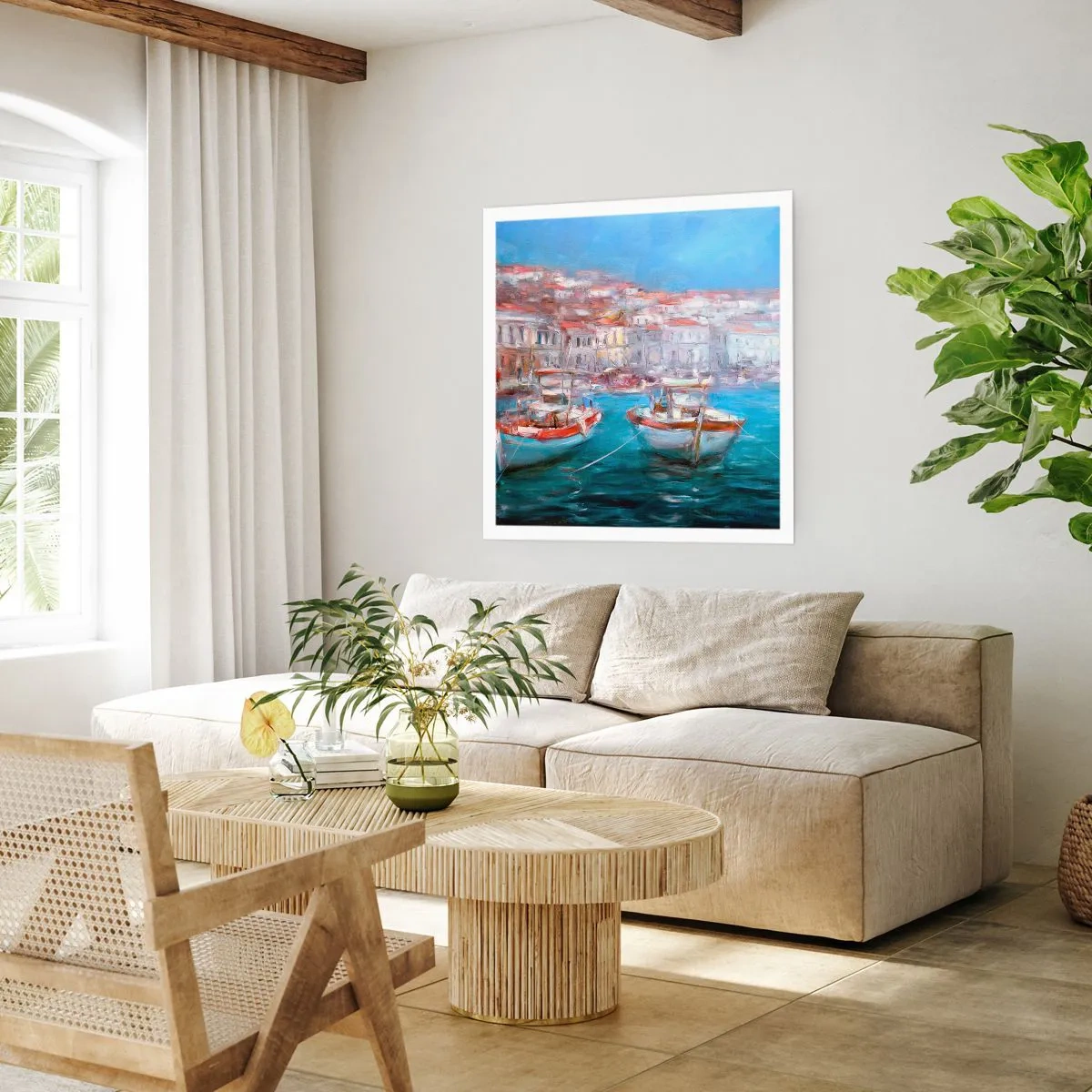 Poster - Italienische Bucht - 40x40 cm