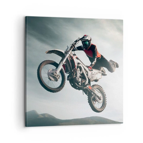 Bild auf Leinwand - Leinwandbild - Kein Spaß ohne Risiko - 60x60 cm