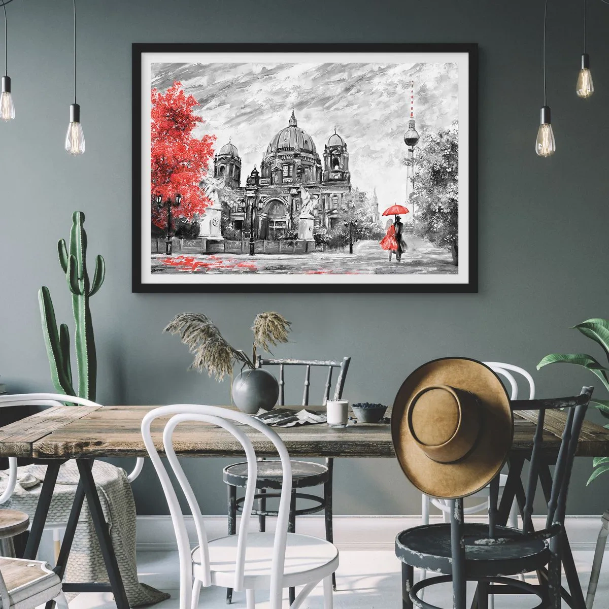 Poster in einem schwarzem Rahmen - Berliner Treffen - 50x40 cm