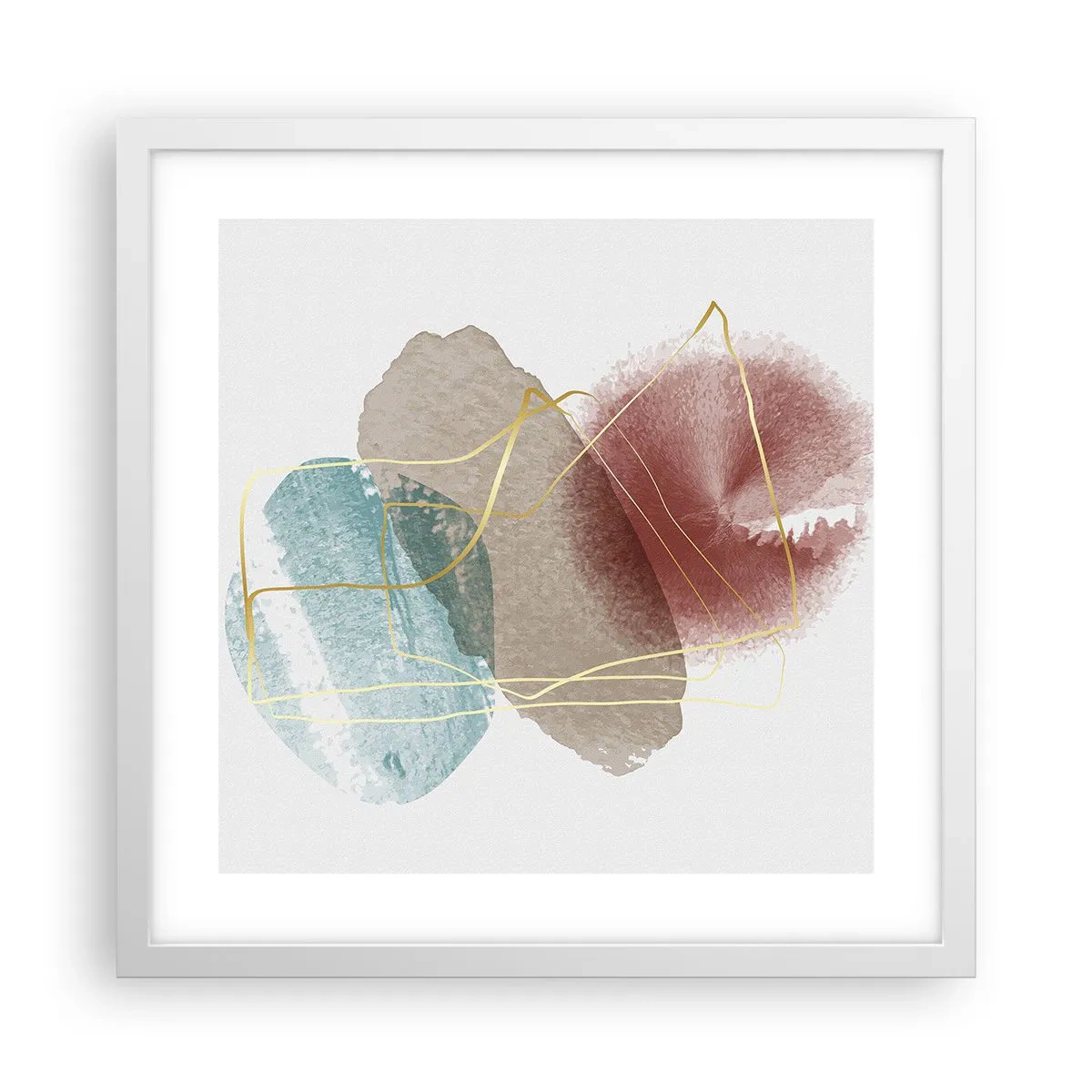 Poster in einem weißen Rahmen - Korallen des Weltraums - 40x40 cm