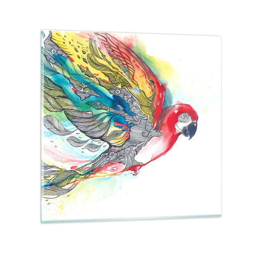 Glasbild - Bild auf glas - Leben Sie bunt - 50x50 cm