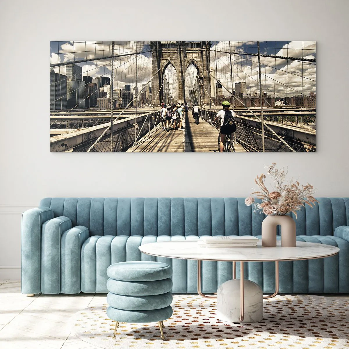Glasbild - Bild auf glas - Direkt ins Herz der Stadt - 100x40 cm