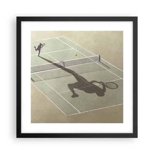 Poster in einem schwarzem Rahmen - Überwinde dich selbst - 40x40 cm