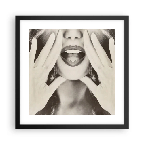 Poster in einem schwarzem Rahmen - Ich komme schon! - 40x40 cm