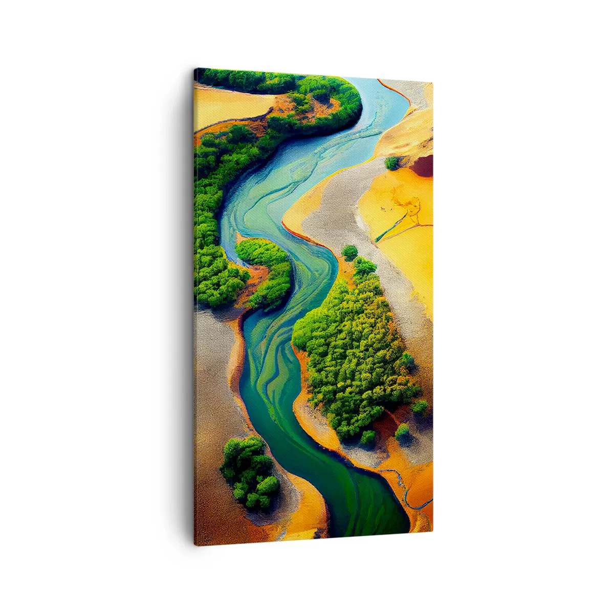 Bild auf Leinwand - Leinwandbild - Lebensspendender Fluss - 45x80 cm