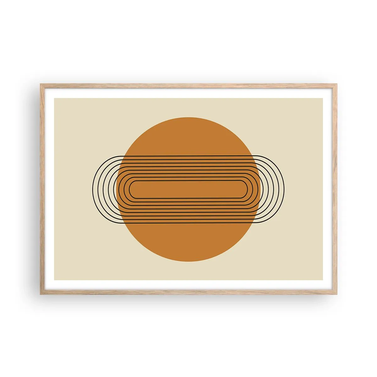 Poster in einem Rahmen aus heller Eiche - Perfekter Plan - 100x70 cm