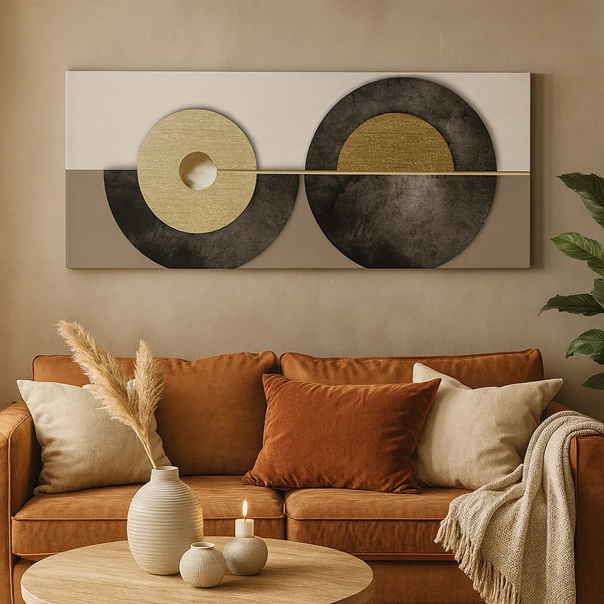 Bild auf Leinwand - Leinwandbild - Variationen rund um den Kreis - 30x30 cm