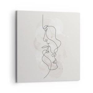 Bild auf Leinwand - Leinwandbild - Verstrickt in eine Umarmung - 60x60 cm