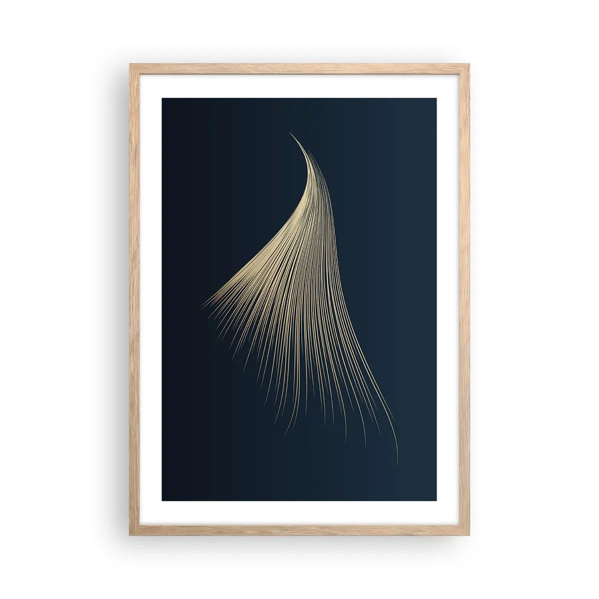 Poster in einem Rahmen aus heller Eiche - Wie das Haar eines Engels - 50x70 cm