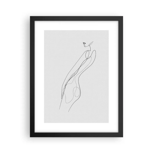 Poster in einem schwarzem Rahmen - Bloß ein Versprechen - 30x40 cm