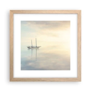 Poster in einem Rahmen aus heller Eiche - Im Meer der Stille - 30x30 cm