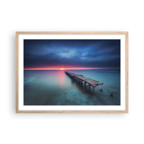 Poster in einem Rahmen aus heller Eiche - Zwischen Himmel und Erde - 70x50 cm