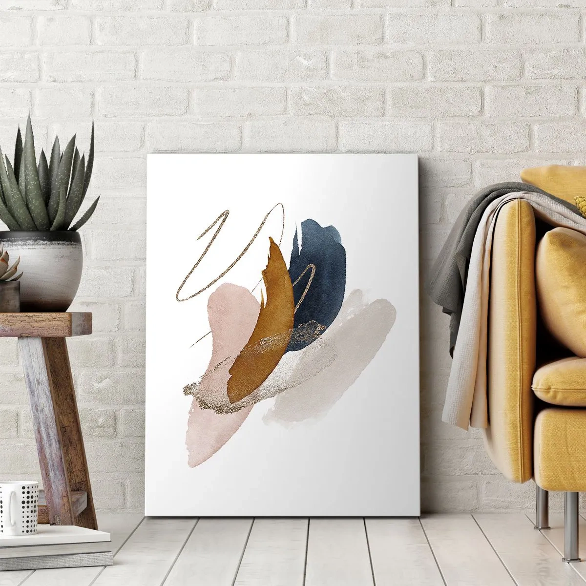 Bild auf Leinwand - Leinwandbild - Geflügelte Komposition - 65x120 cm