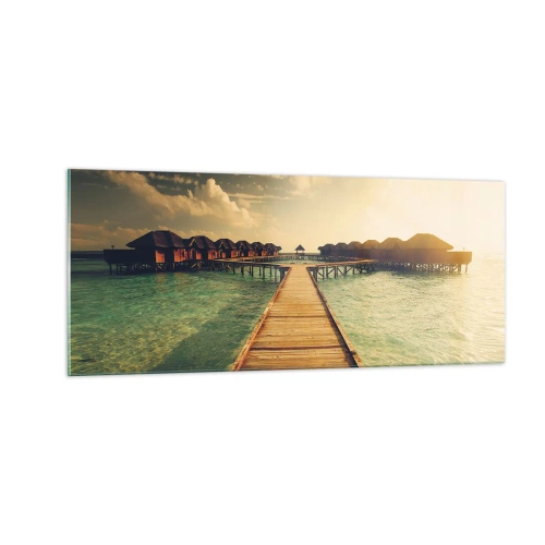 Glasbild - Bild auf glas - Eine herzliche Einladung - 100x40 cm