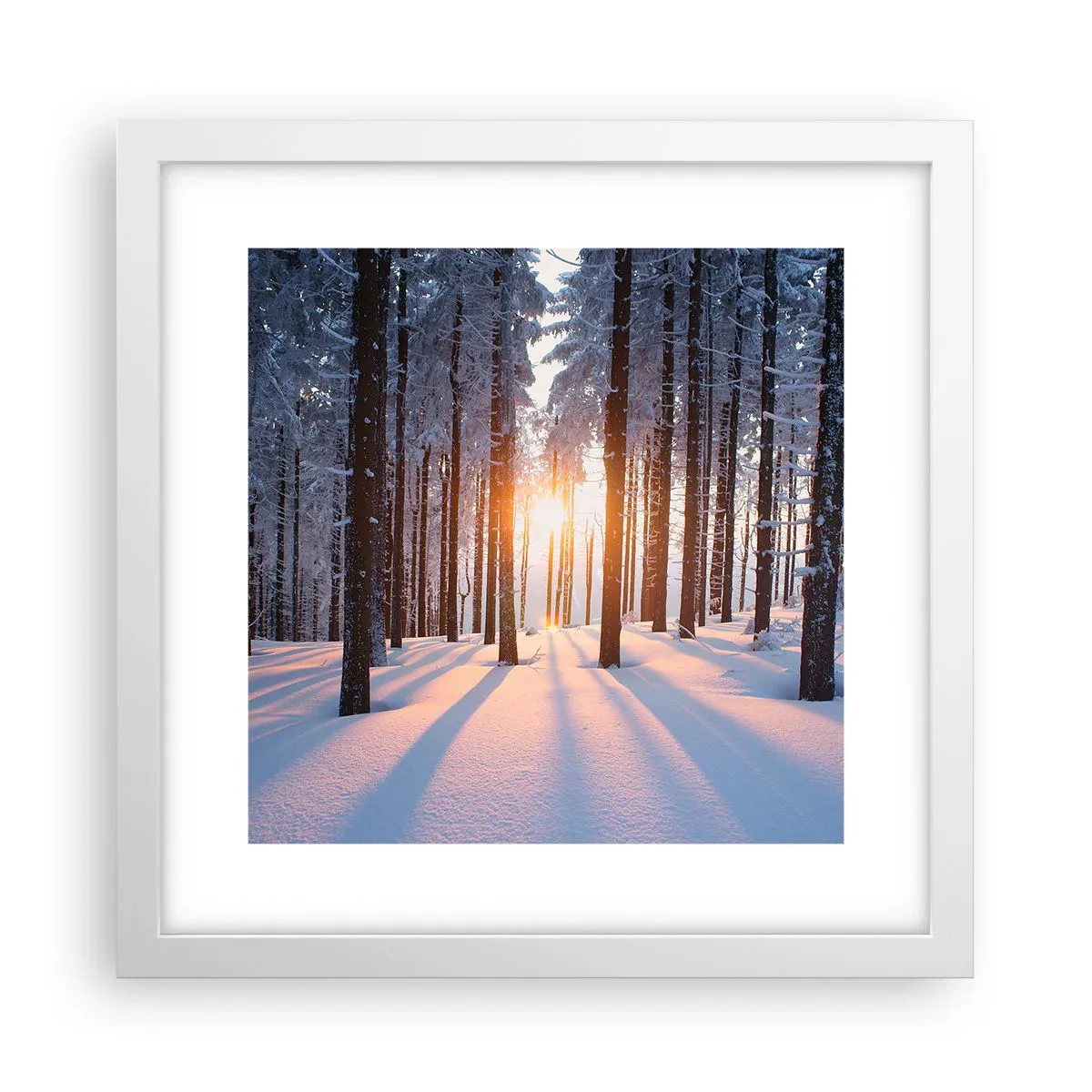 Poster in einem weißen Rahmen - Ganz klar schwarz auf weiß - 30x30 cm