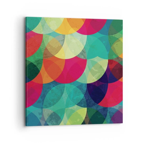 Bild auf Leinwand - Leinwandbild - Aufstieg zum Regenbogen - 70x70 cm