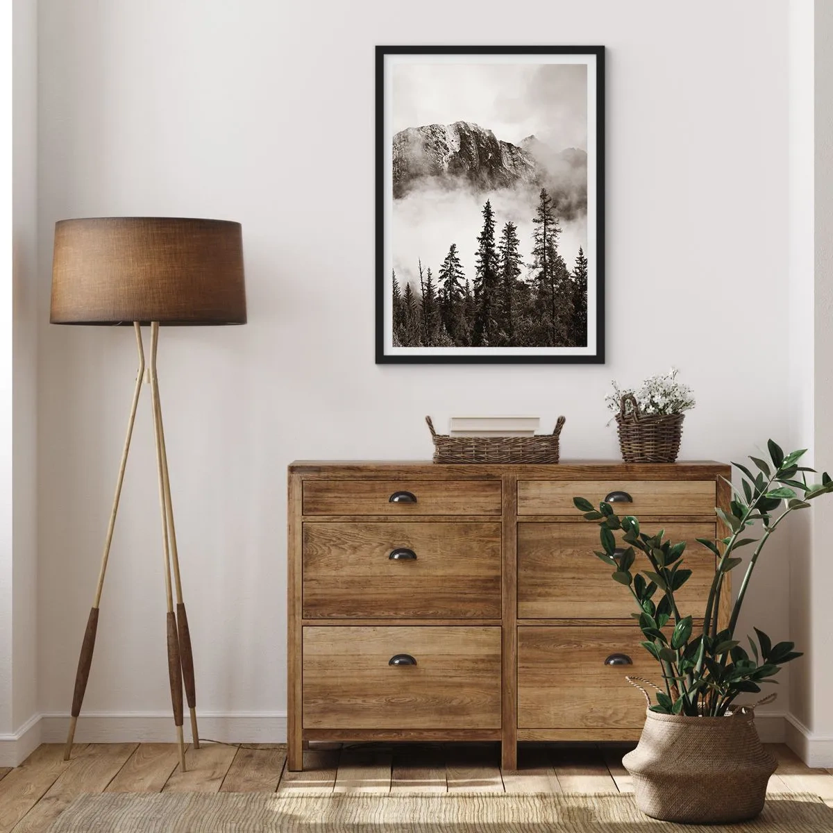 Poster in einem schwarzem Rahmen - Lineal aus Granit - 40x50 cm