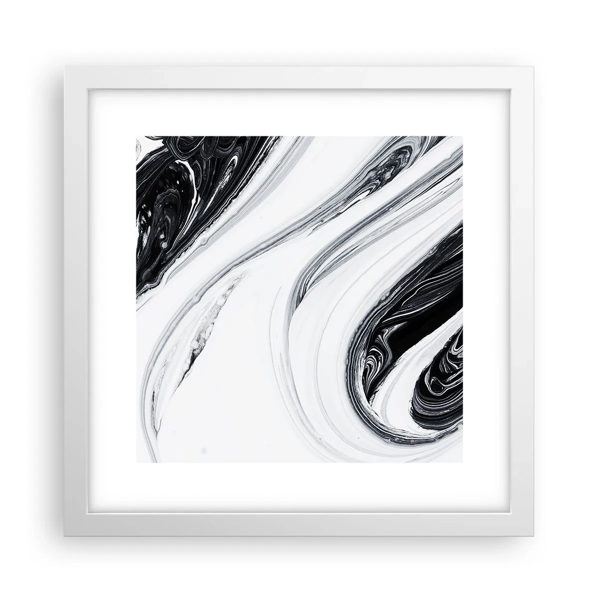 Poster in einem weißen Rahmen - Kombination aus Gegensätzen - 30x30 cm