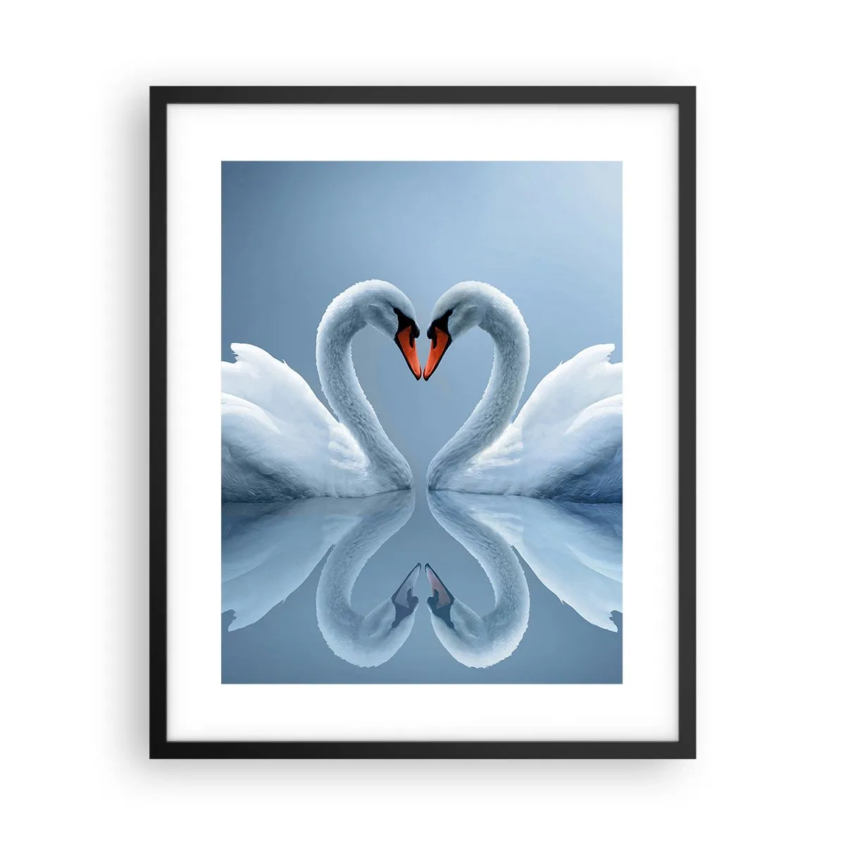 Poster in einem schwarzem Rahmen - Zeit für die Liebe - 40x50 cm