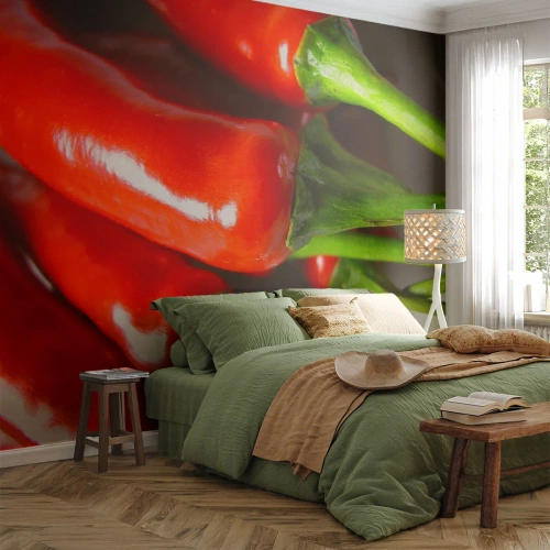 Fototapete Standard Eco - Saftig, glänzend, glatt - Gastronomie, Pfeffer, Gemüse - 400x280 cm