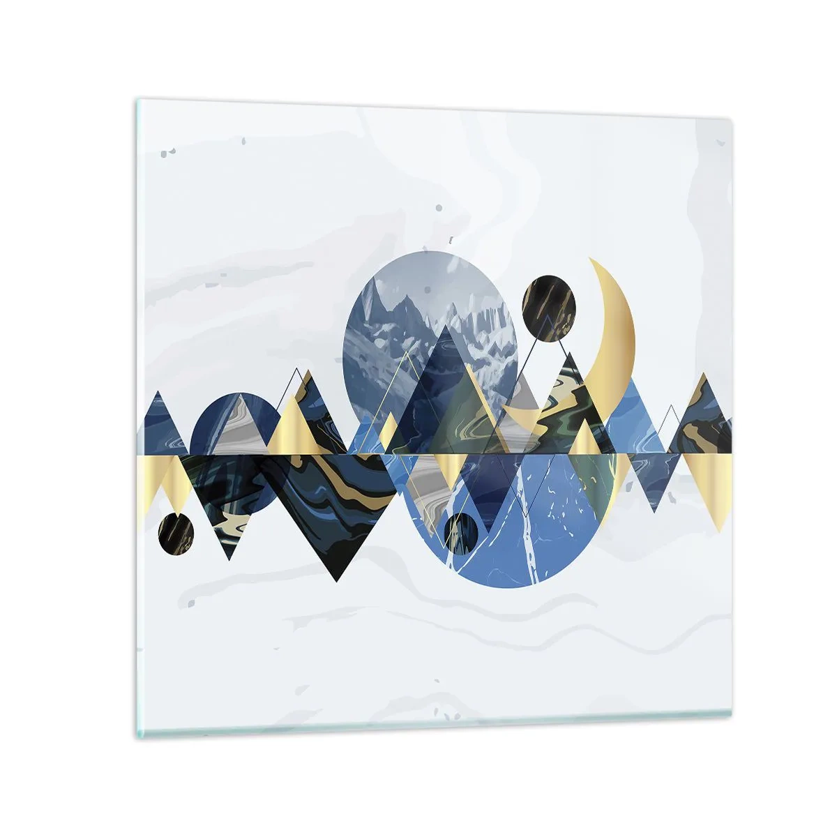 Glasbild - Bild auf glas - Geometrische Landschaft - 30x30 cm