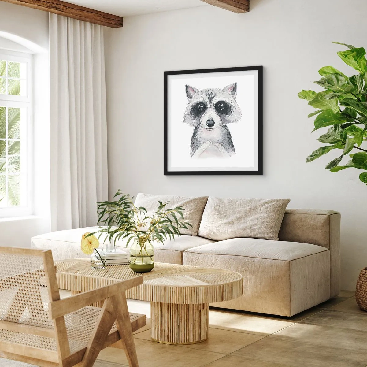 Poster in einem schwarzem Rahmen - Ein Moment zum Bewegen - 40x40 cm