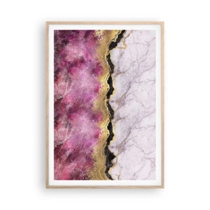 Poster in einem Rahmen aus heller Eiche - An der Grenze - 70x100 cm