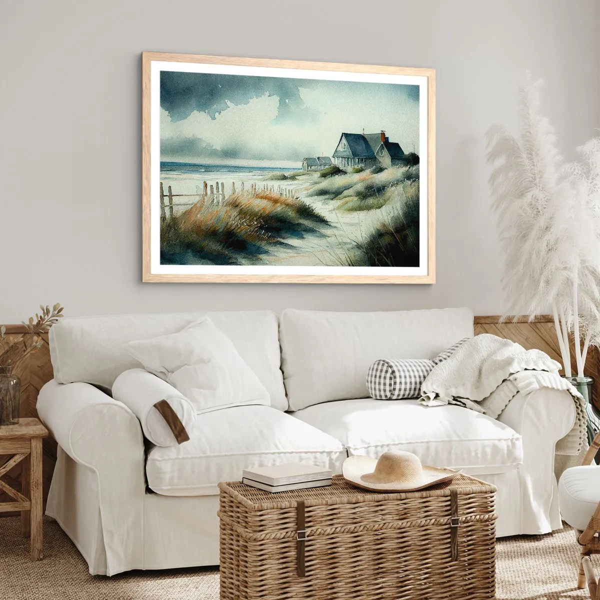 Poster in einem Rahmen aus heller Eiche - Abseits vom Trubel - 40x30 cm