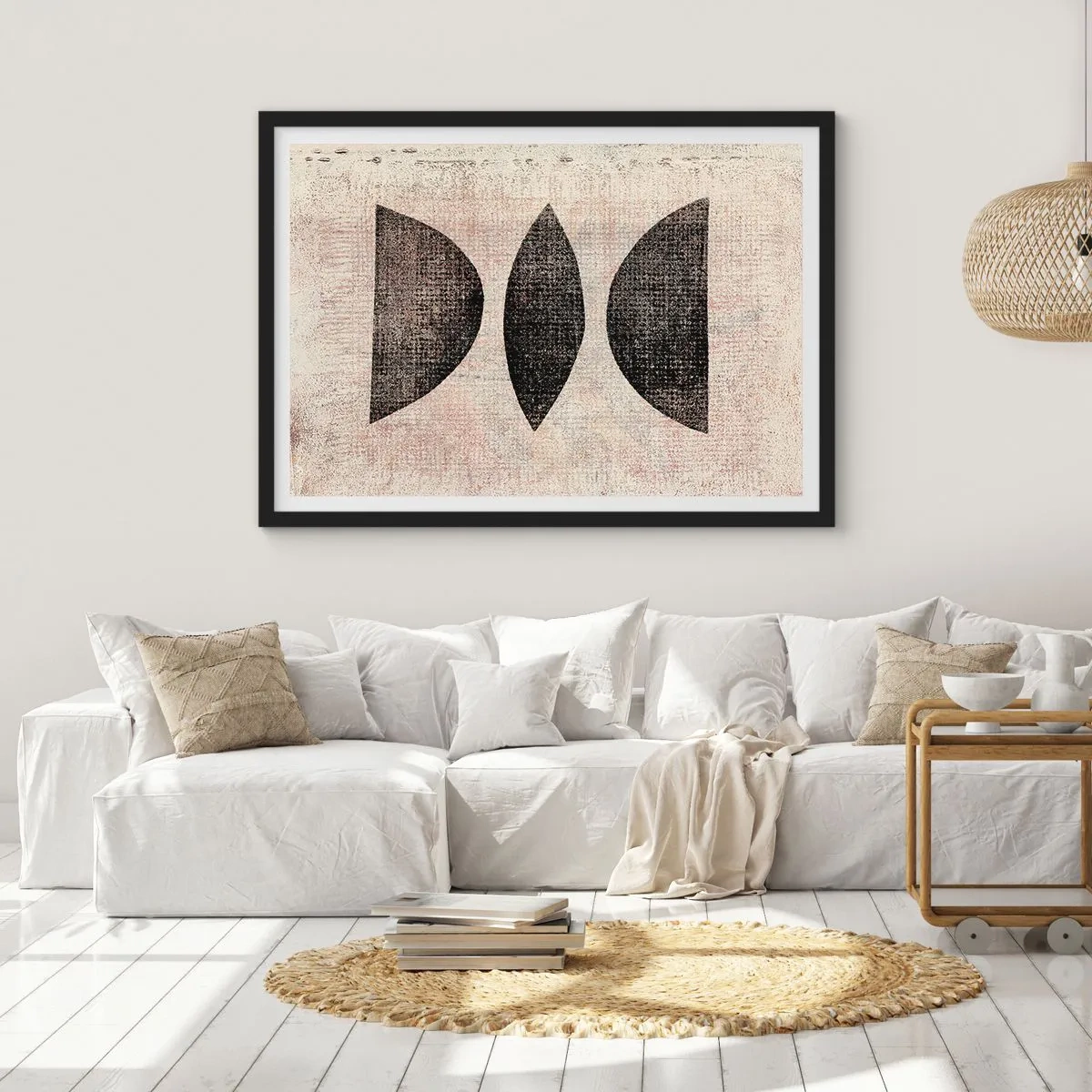 Poster in einem schwarzem Rahmen - Ethnische Abstraktion - 50x40 cm