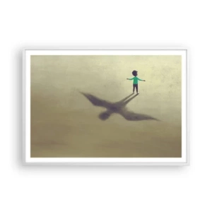 Poster in einem weißen Rahmen - Der Held der Zukunft - 100x70 cm