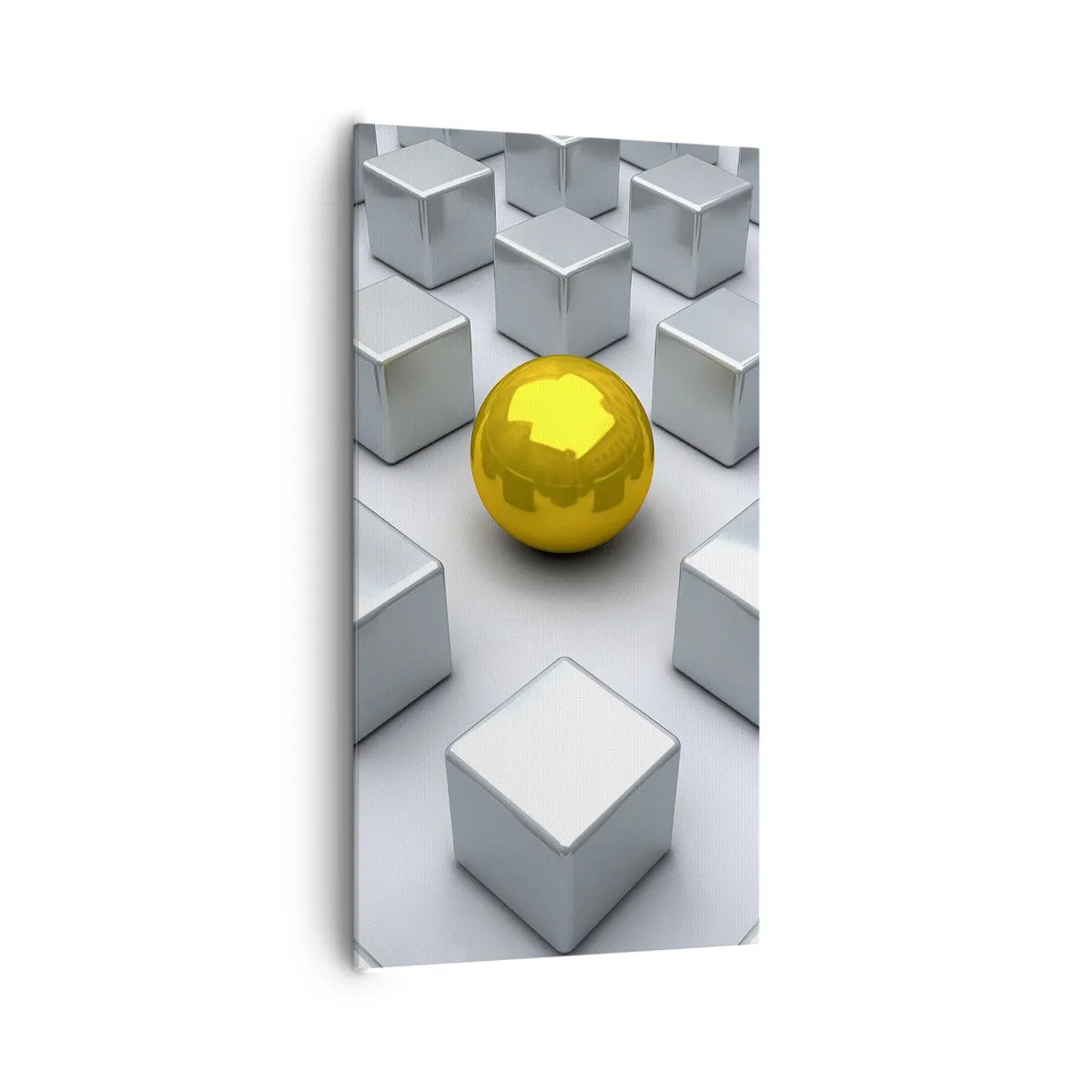 Bild auf Leinwand - Leinwandbild - Warum ich? Geometrische Zusammensetzung - 65x120 cm