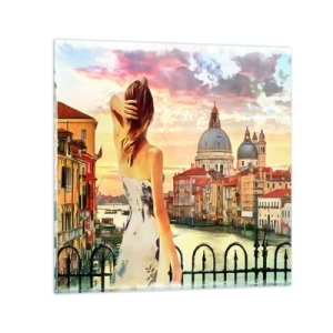 Glasbild - Bild auf glas - Als Abenteuer nur in ... - 30x30 cm