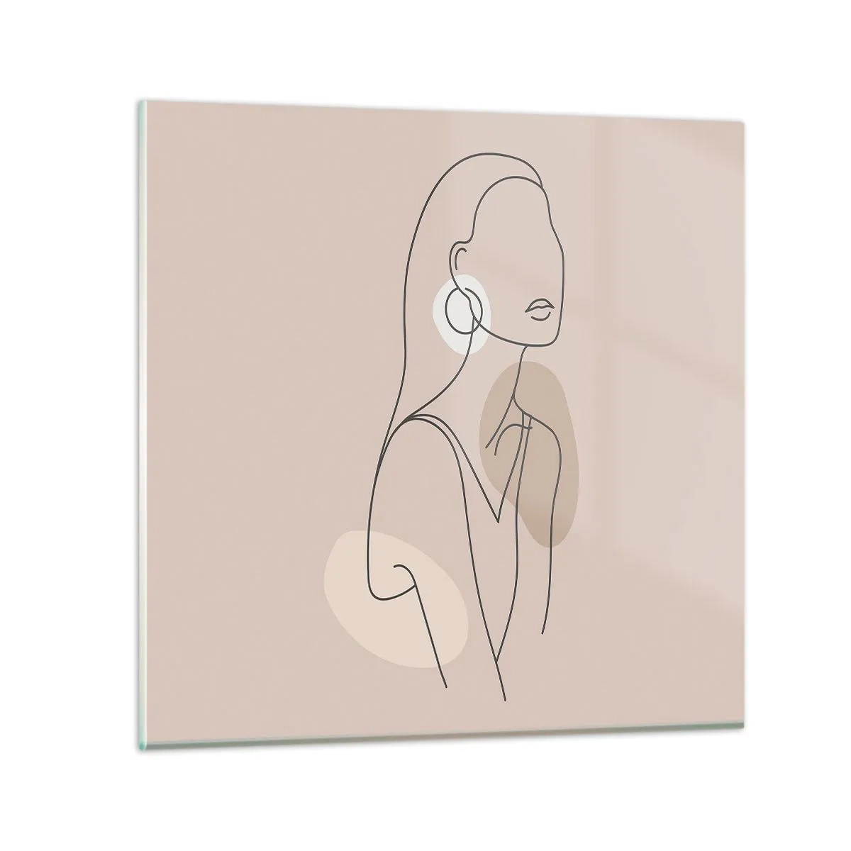 Glasbild - Bild auf glas - Mädchenhafte Ikone - 70x70 cm