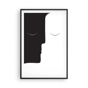 Poster in einem schwarzem Rahmen - Einheit der Gegensätze - 61x91 cm