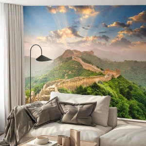 Selbstklebende Fototapete Deluxe Sticker - Ewige Größe - Landschaft, Die Chinesische Mauer, Asien - 150x105 cm