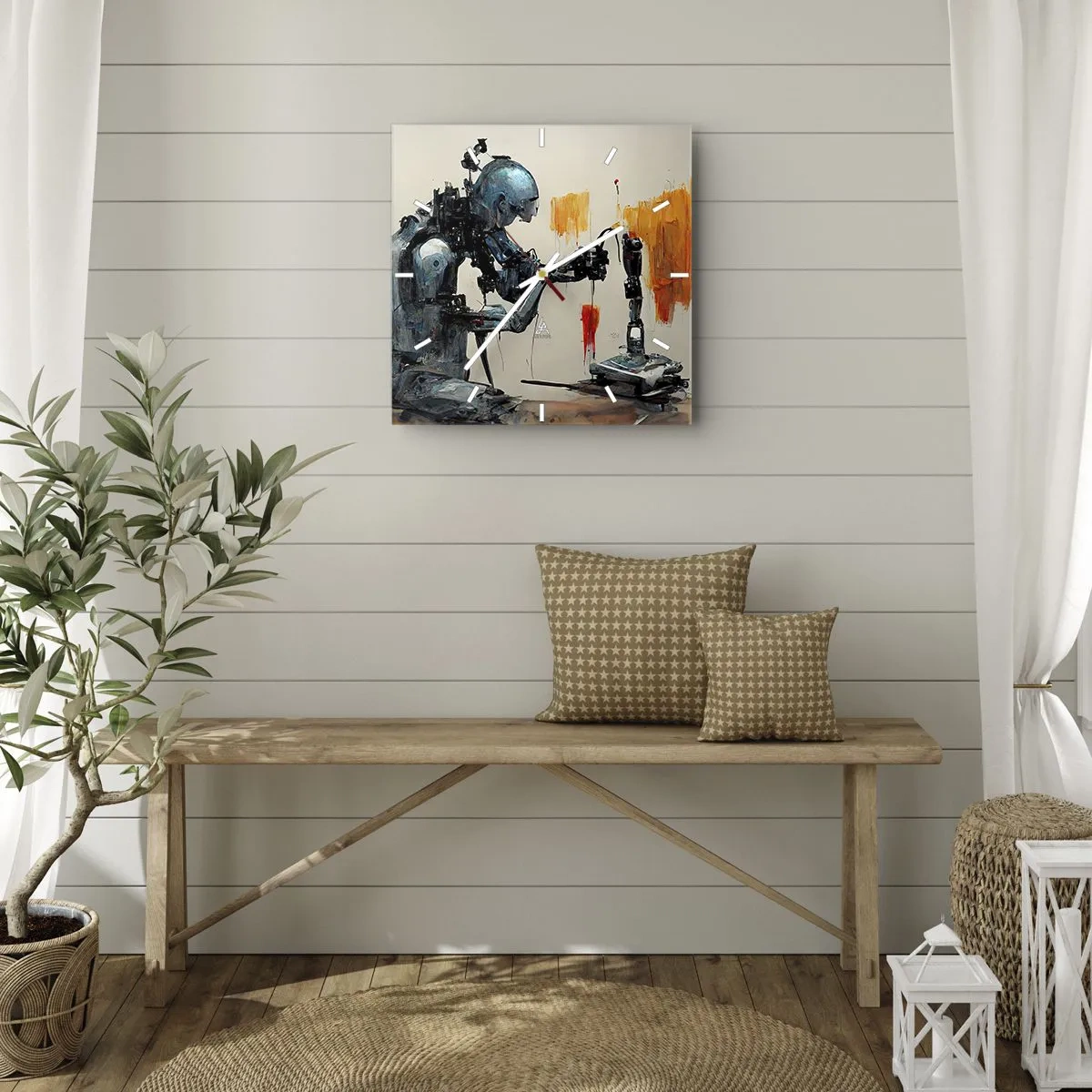 Wanduhr - Glasuhr - Schon morgen… - 40x40 cm