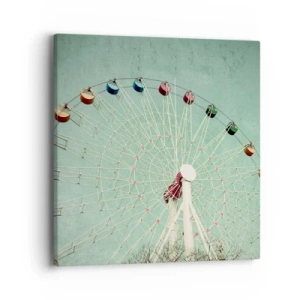 Bild auf Leinwand - Leinwandbild - Wir laden zum Spiel ein - 40x40 cm