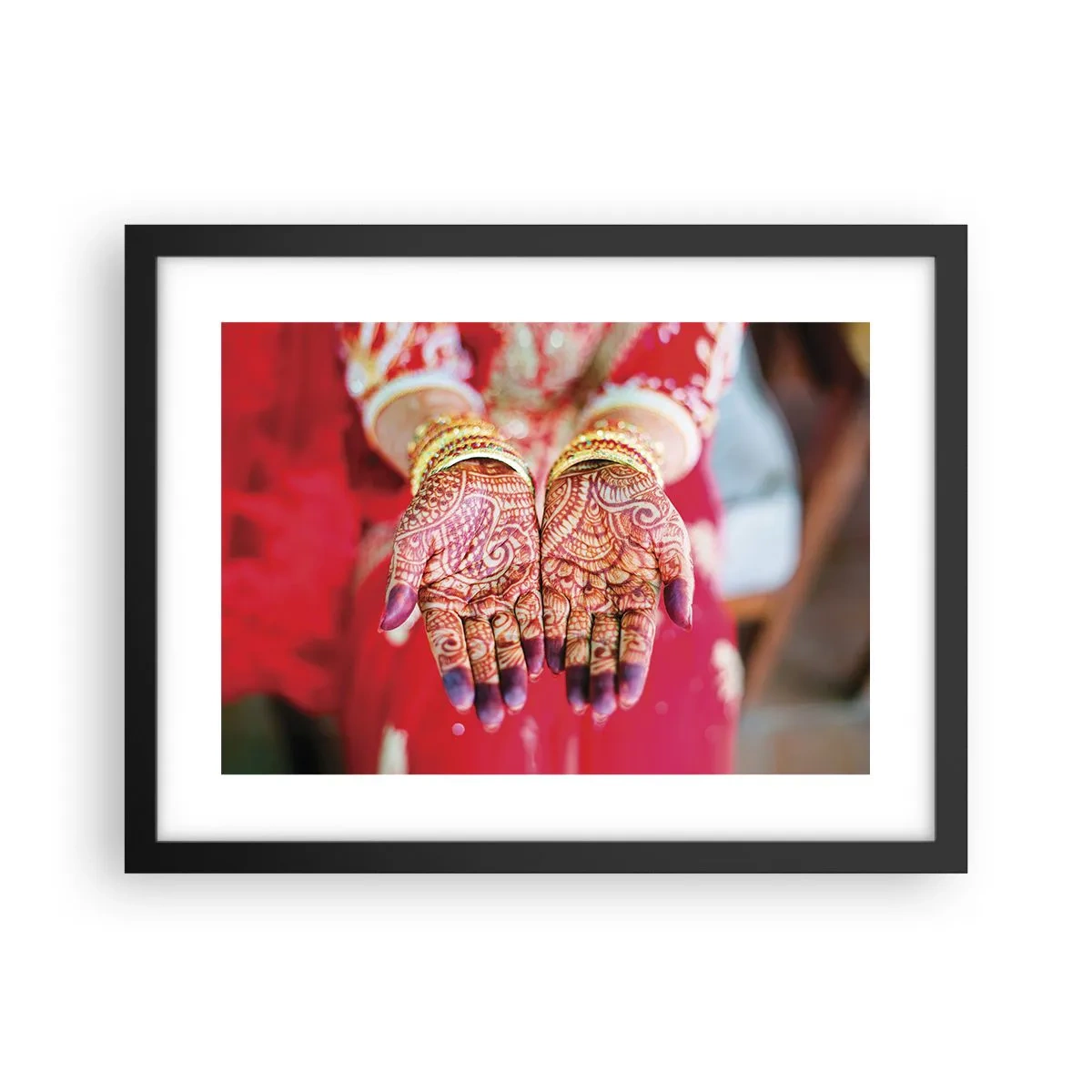 Poster in einem schwarzem Rahmen - Bereit, das Glück zu fangen? - 40x30 cm