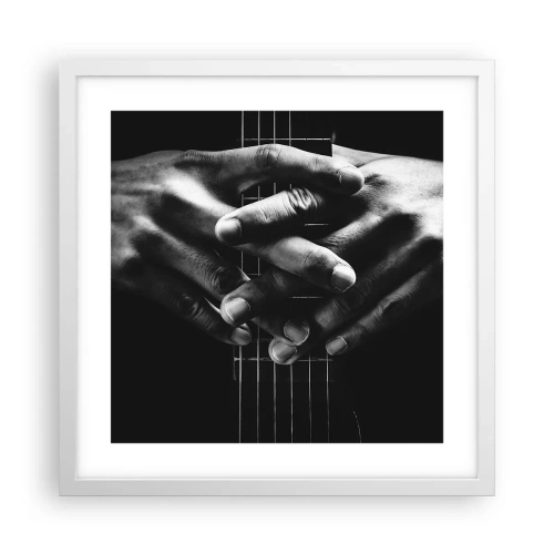 Poster in einem weißen Rahmen - Gebet des Künstlers - 40x40 cm