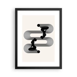 Poster in einem schwarzem Rahmen - Sinnliche Symmetrie - 30x40 cm