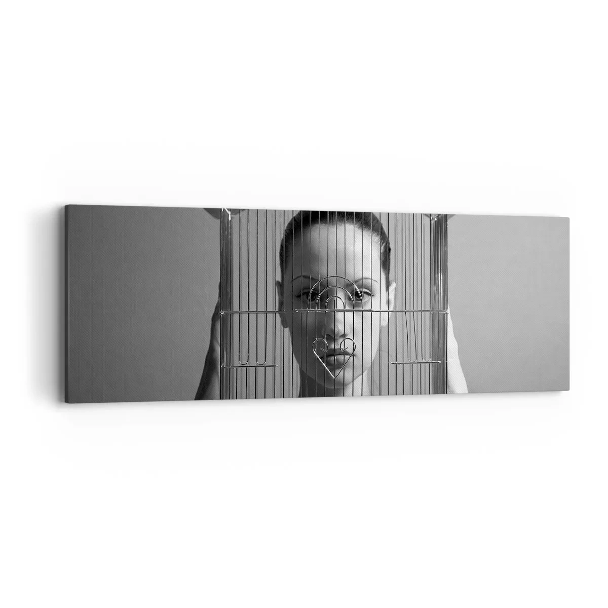 Bild auf Leinwand - Leinwandbild - Ein leicht surreales Portrait - 90x30 cm