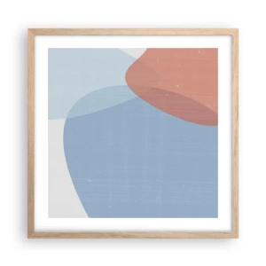 Poster in einem Rahmen aus heller Eiche - Pastellbeziehungen - 50x50 cm