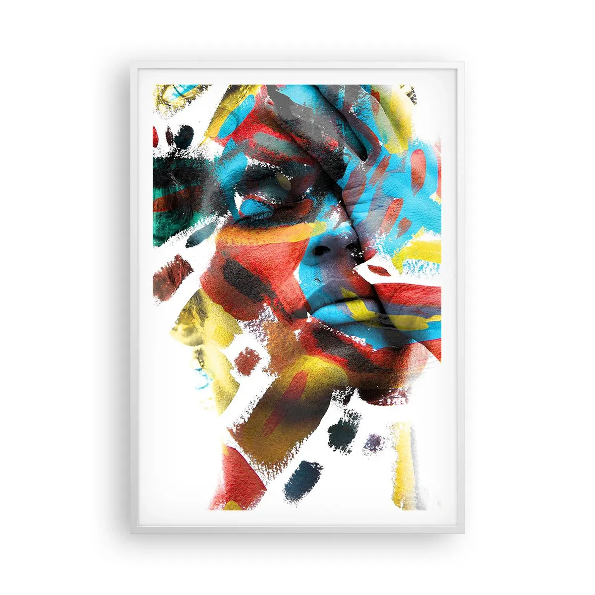 Poster in einem weißen Rahmen - Eine bunte Persönlichkeit - 70x100 cm
