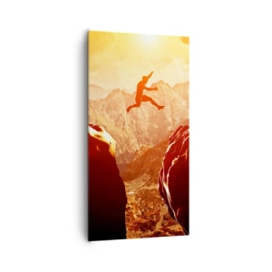 Bild auf Leinwand - Leinwandbild - Grenzen überschreiten - 65x120 cm