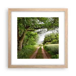 Poster in einem Rahmen aus heller Eiche - Et in Arcadia ego - 30x30 cm