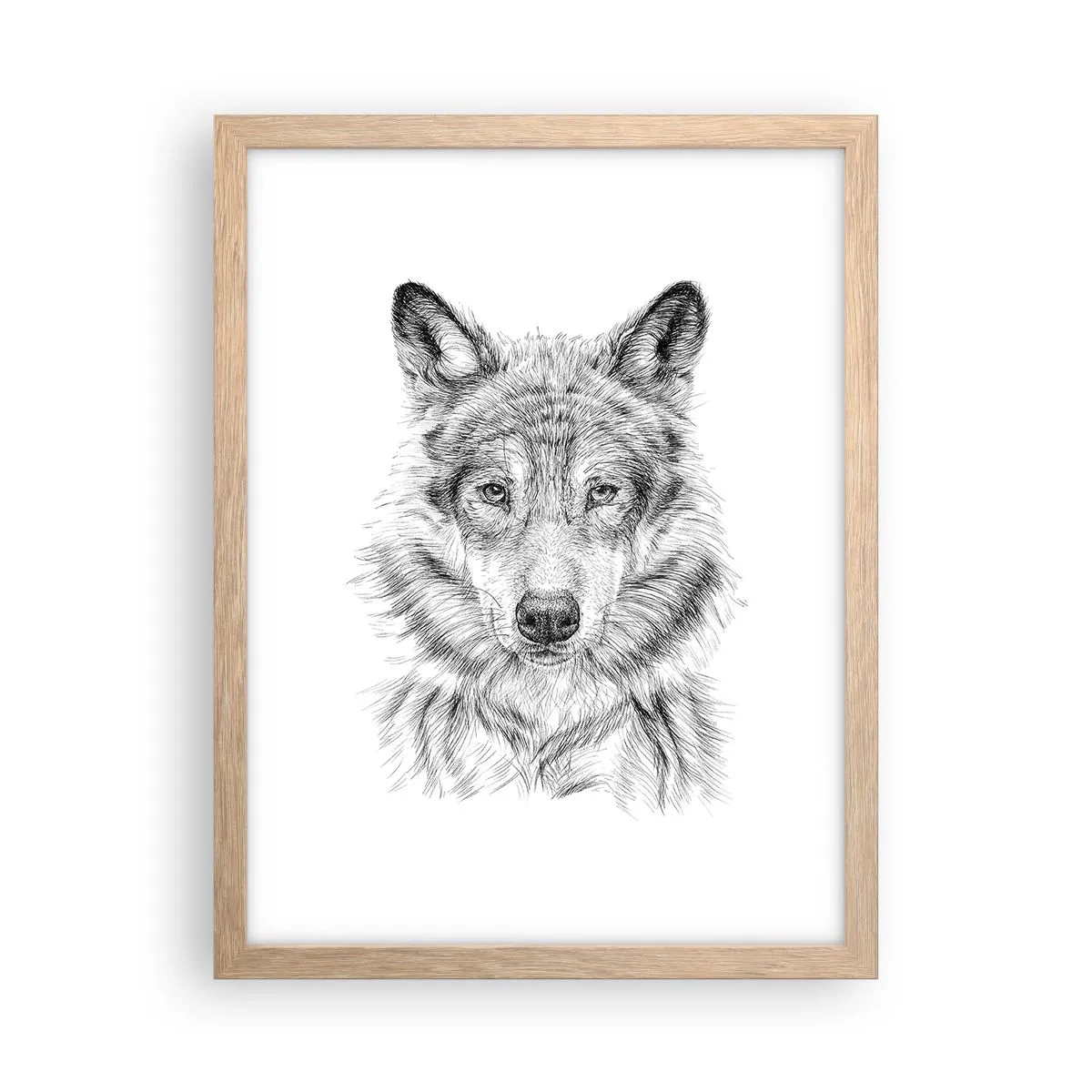 Poster in einem Rahmen aus heller Eiche - Ein geborener Anführer - 30x40 cm