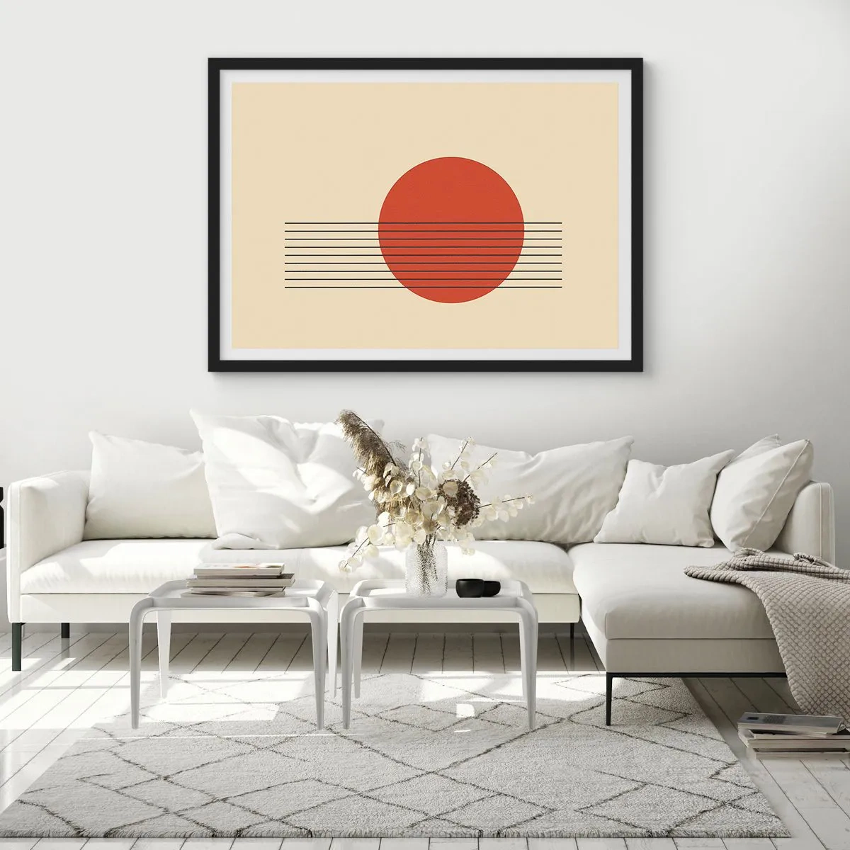 Poster in einem schwarzem Rahmen - Immer wieder und weiter - 91x61 cm